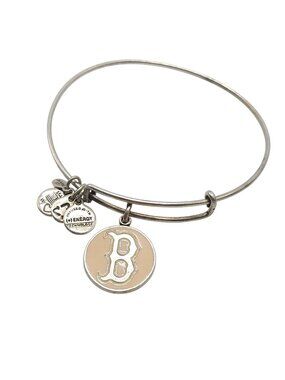 Boston Red Sox Alex And Ani Silver-Tone Charm Bangle Bracelet MLB Licensed